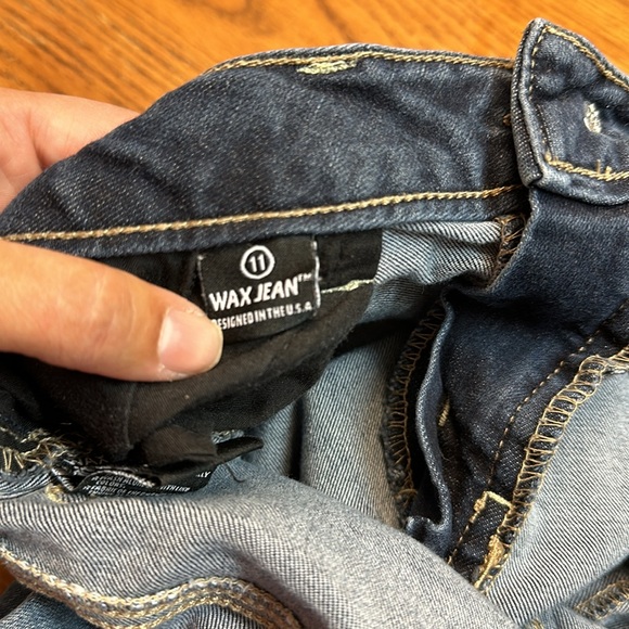 Dark Wash Women's Skinny Wax Jeans - Picture 9 of 9